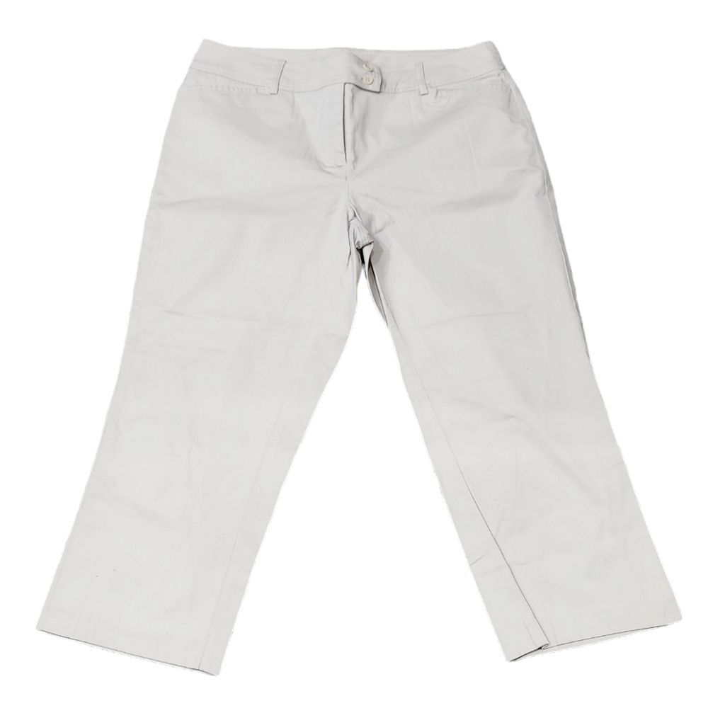 Lane Bryant Double Bottoms Capri Pants Season Collection Off White Size 14